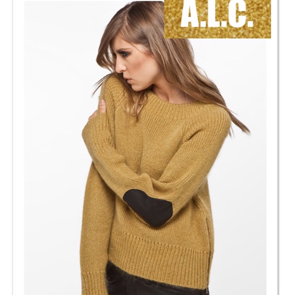 A.L.C. Sweaters - SOLD-A.L.C Zipper Crew Mohair Sweater Size Large